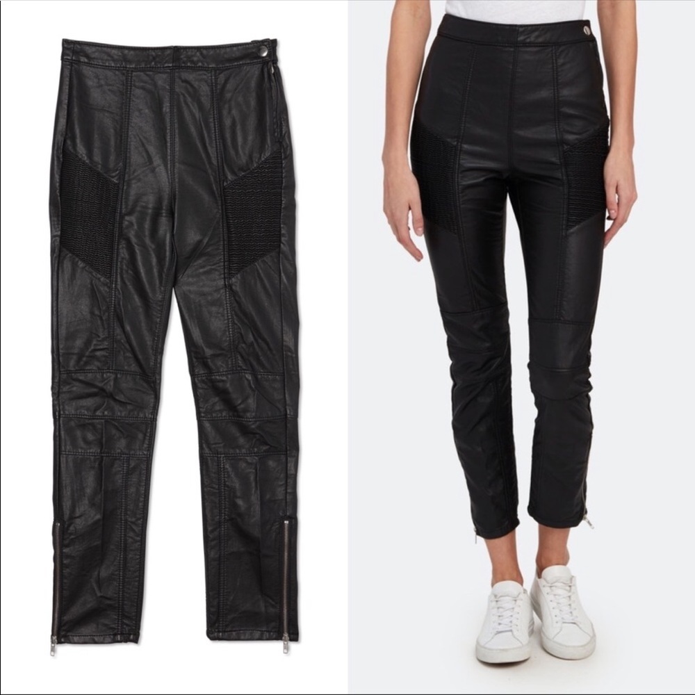 Free People Kaelin Moto Faux leather pants sz 4